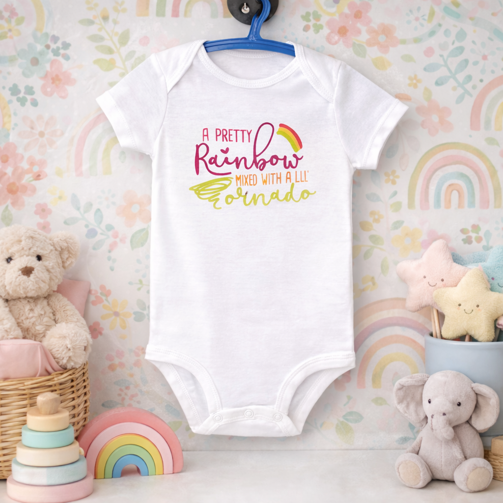 Rainbow and Tornados Design for Infant Shirt