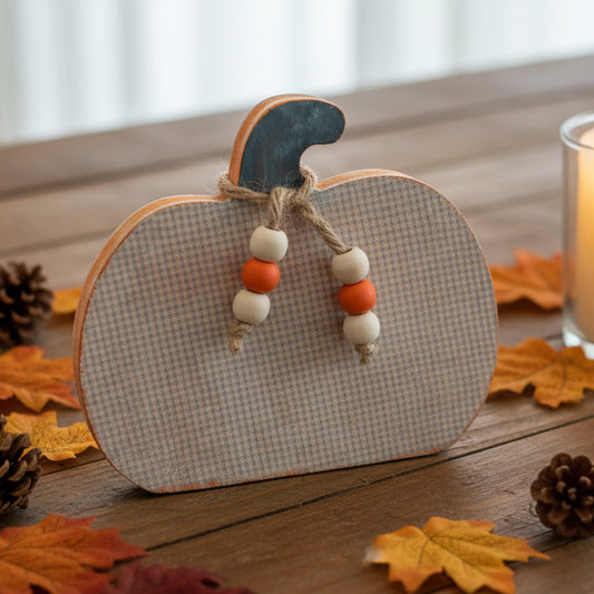 5 1/2" Wooden Pumpkins