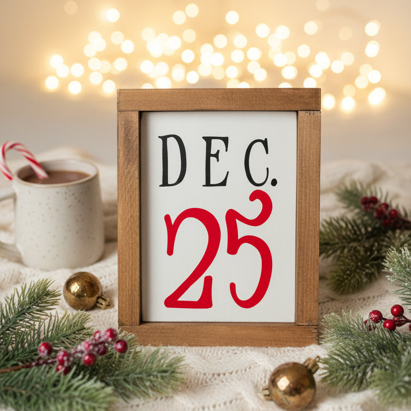 Double Sided Christmas Halloween Sign