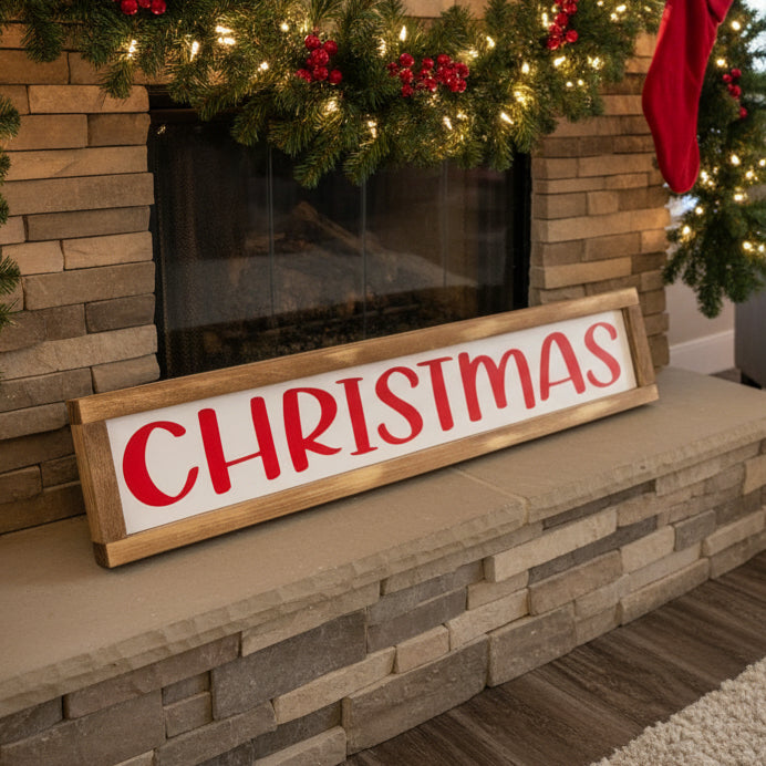 Double Sided Christmas Halloween Sign