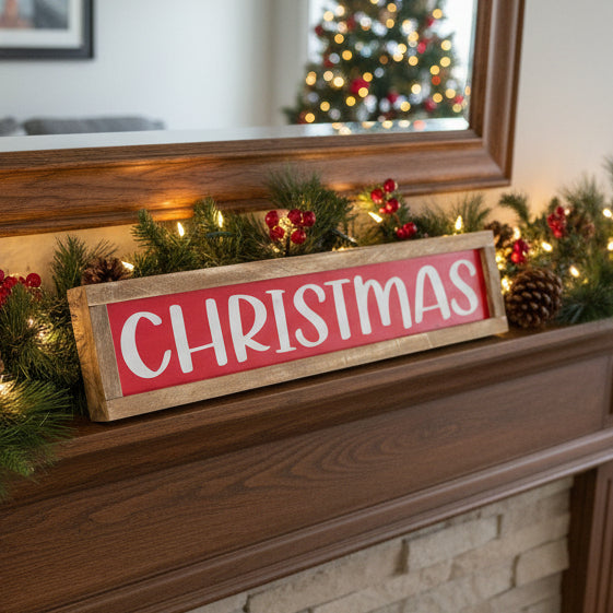 Double Sided Christmas Halloween Sign