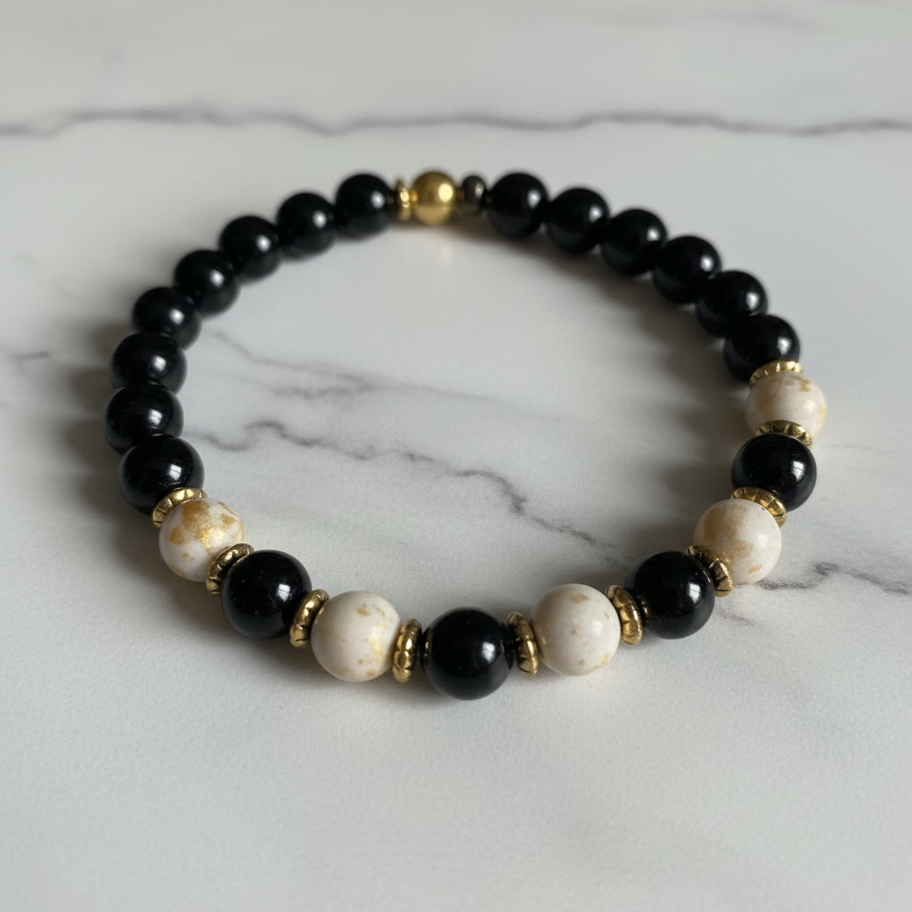 Magnesite & Black Onyx Bracelet
