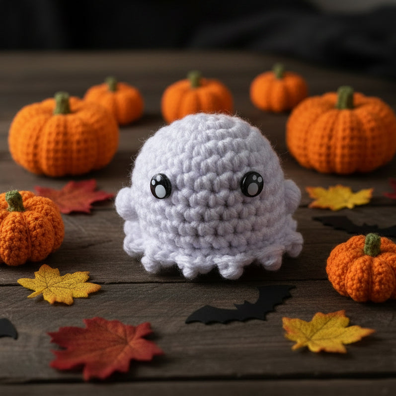 Crochet Ghost Baby Rattle