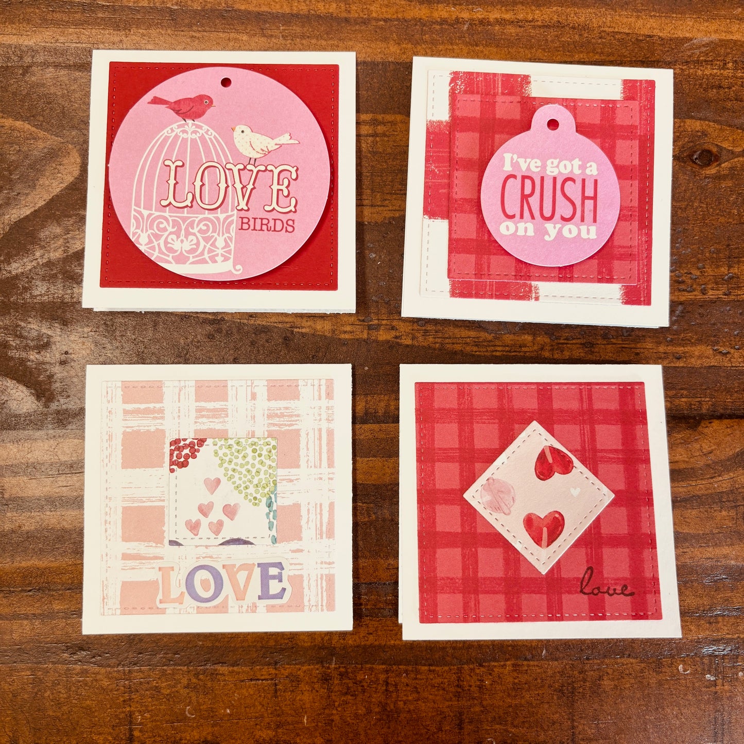 4 pack Valentine's Cards