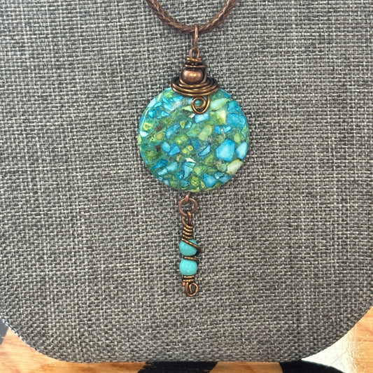 Mosiac Turquoise and Sleeping Beauty Turquoise Necklace