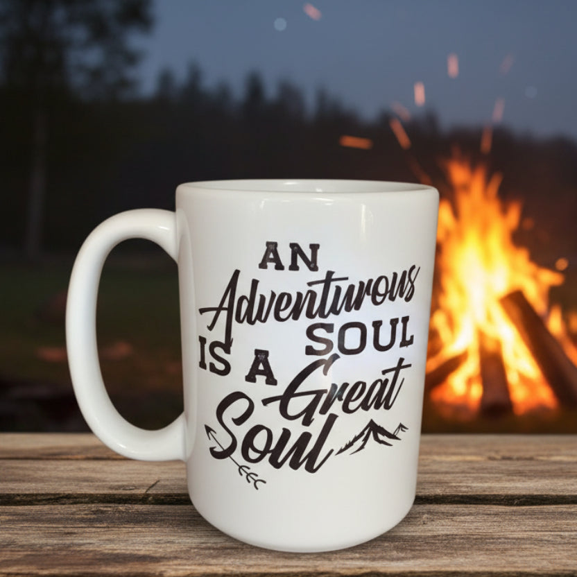 An Adventurous Soul is a Happy Soul Design for Drinkware