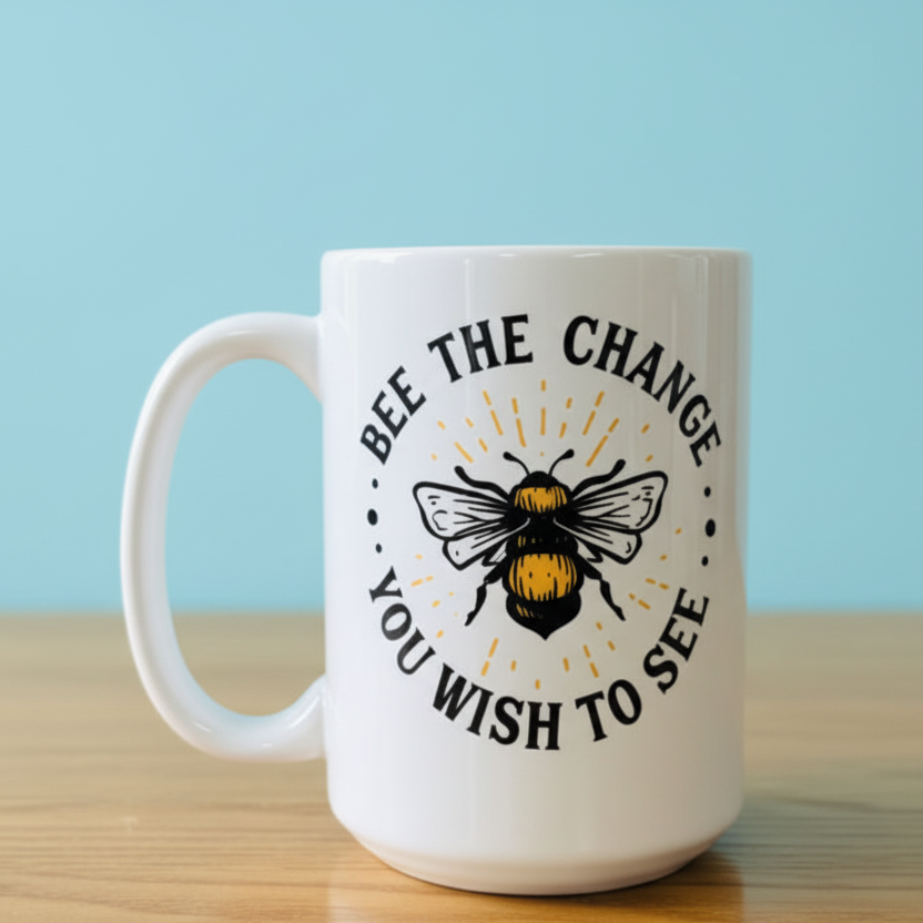 Bee the Change You Wish to See Design for Drinkware
