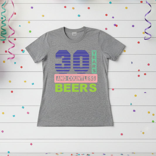 Years and Beers Birthday Design for Shirt