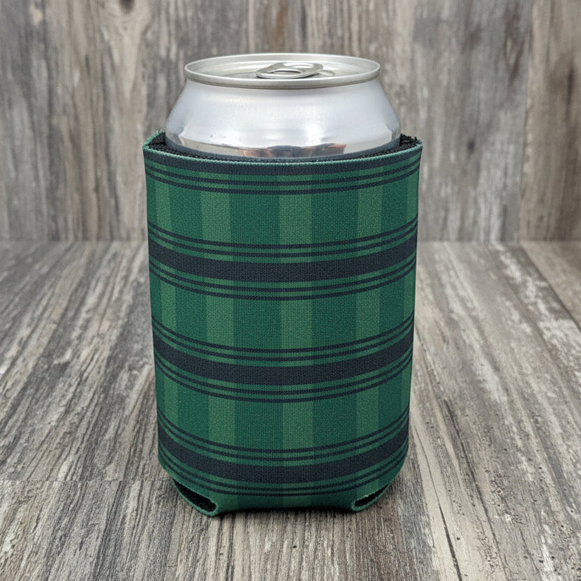 Green Stripe Can Cooler