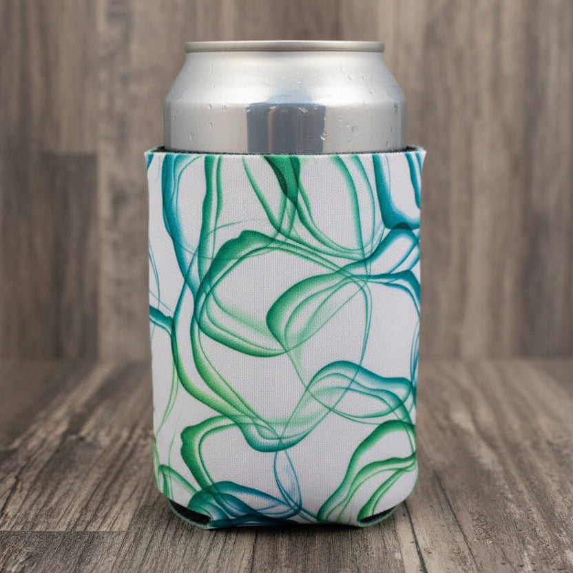 Green Water Stain Can Cooler