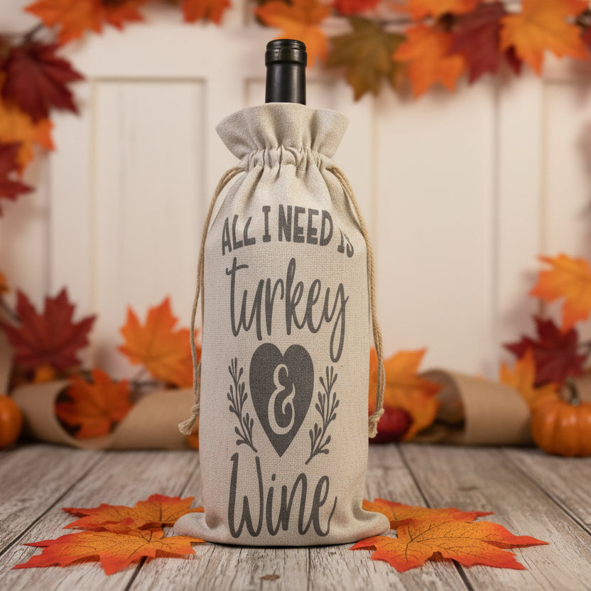 All I Need is Turkey and Wine Wine Bag