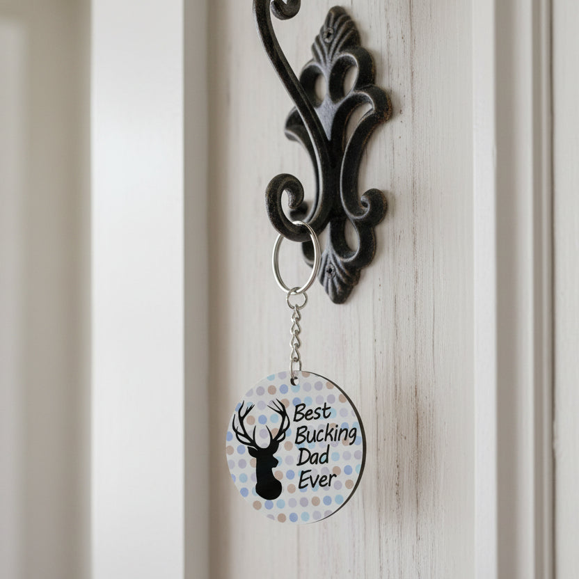 Best Bucking Dad, Granpa Keychain