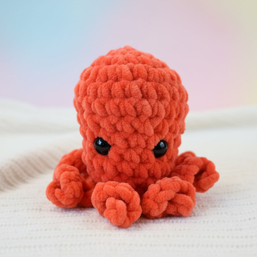 Crochet Octopus Baby Rattle