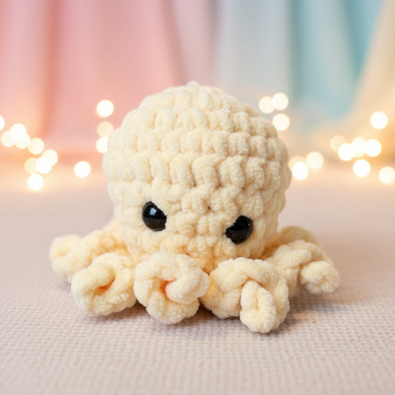 Crochet Octopus Baby Rattle