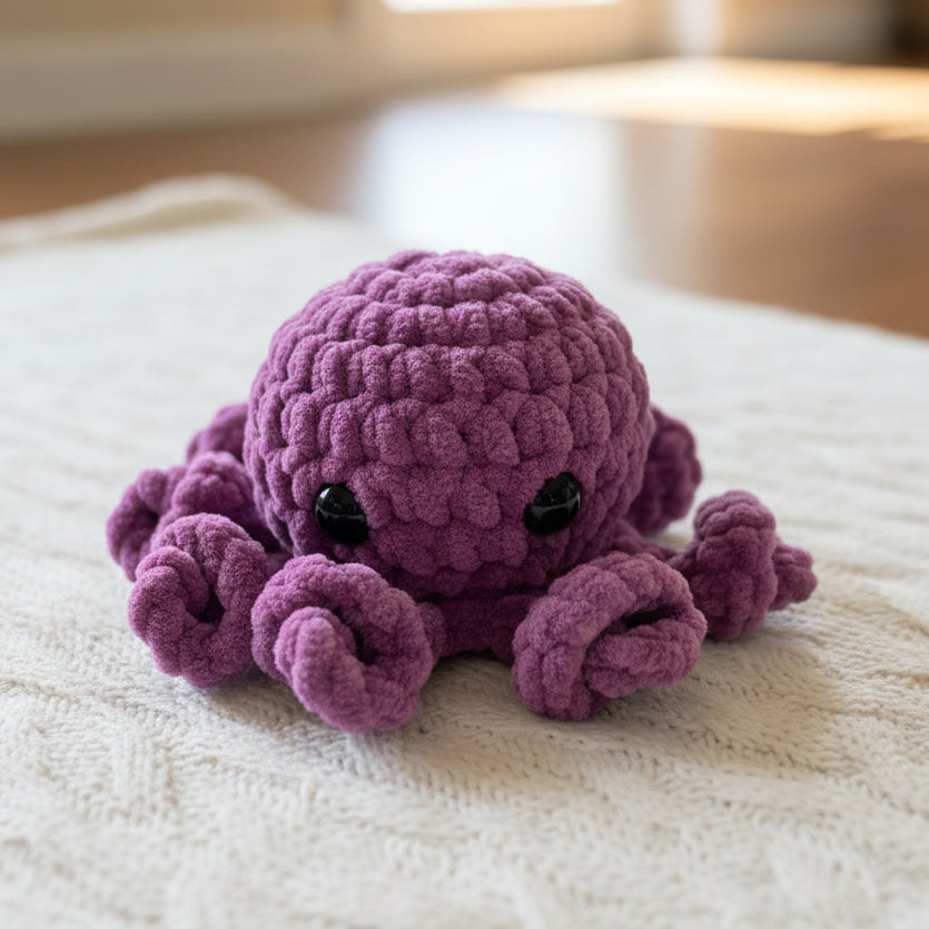 Crochet Octopus Baby Rattle