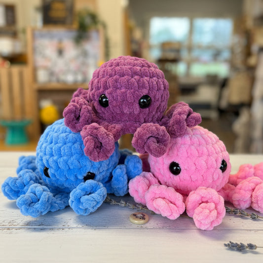 Crochet Octopus Baby Rattle