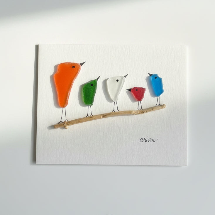 Bird Sea Glass Art