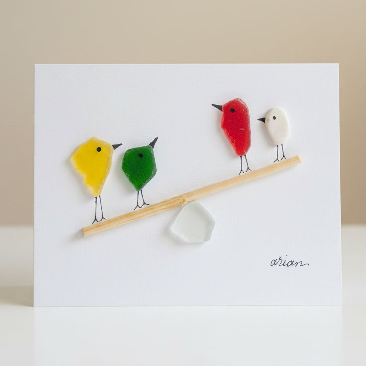 Bird Sea Glass Art