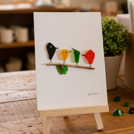 Bird Sea Glass Art