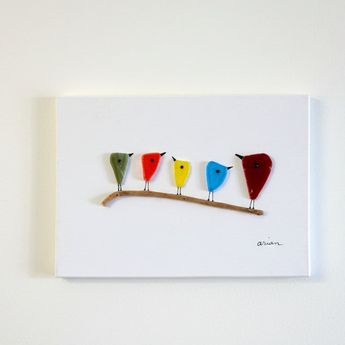 Bird Sea Glass Art
