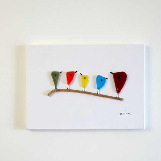 Bird Sea Glass Art