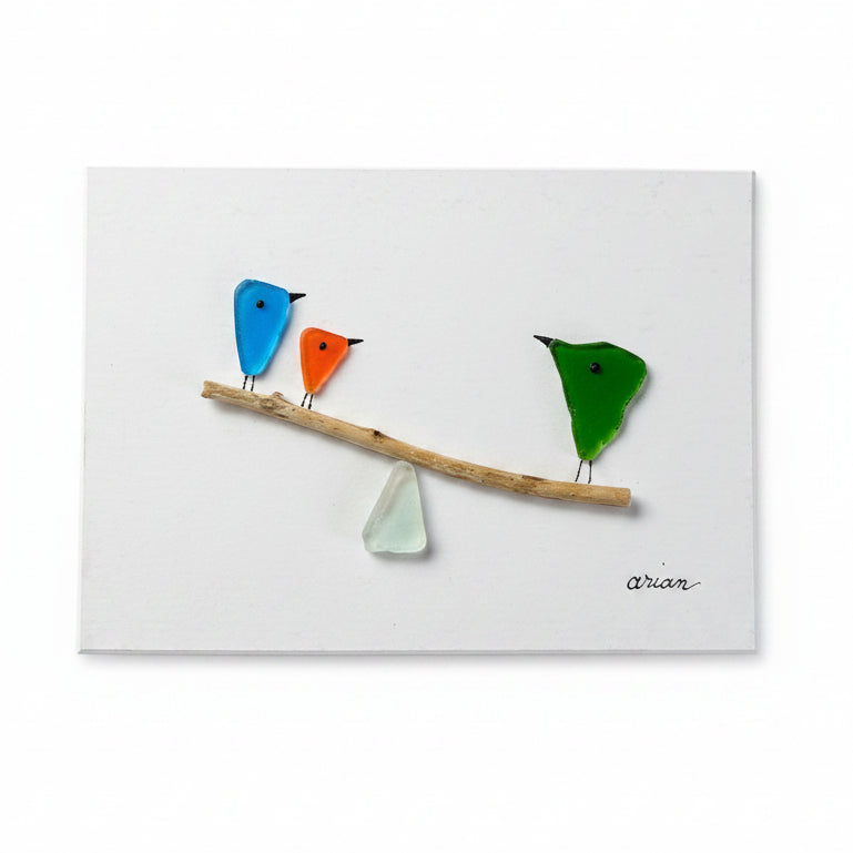 Bird Sea Glass Art