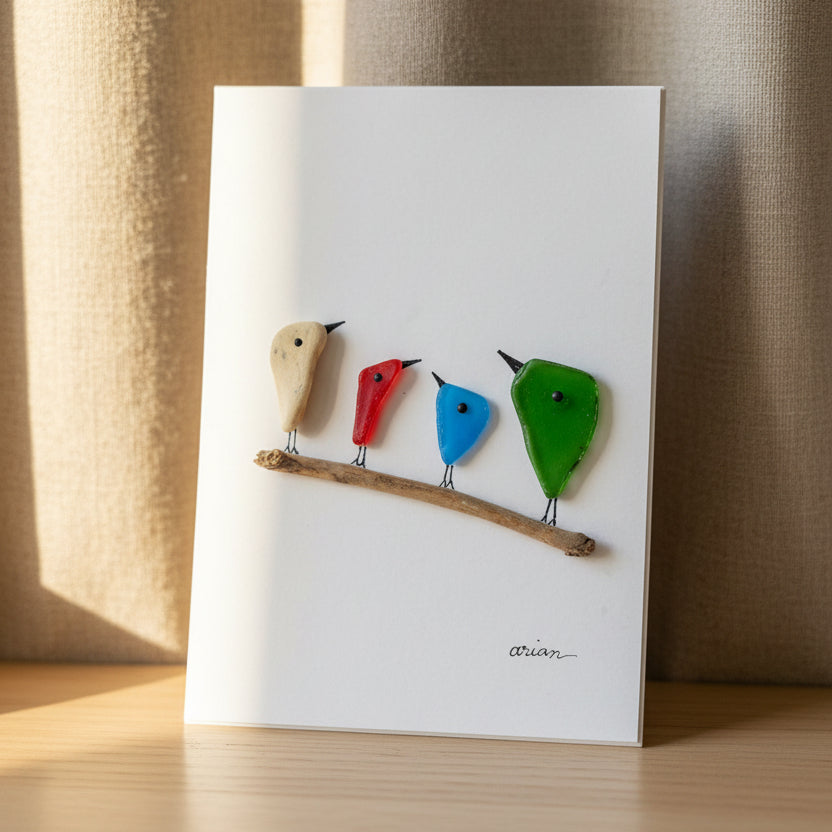 Bird Sea Glass Art