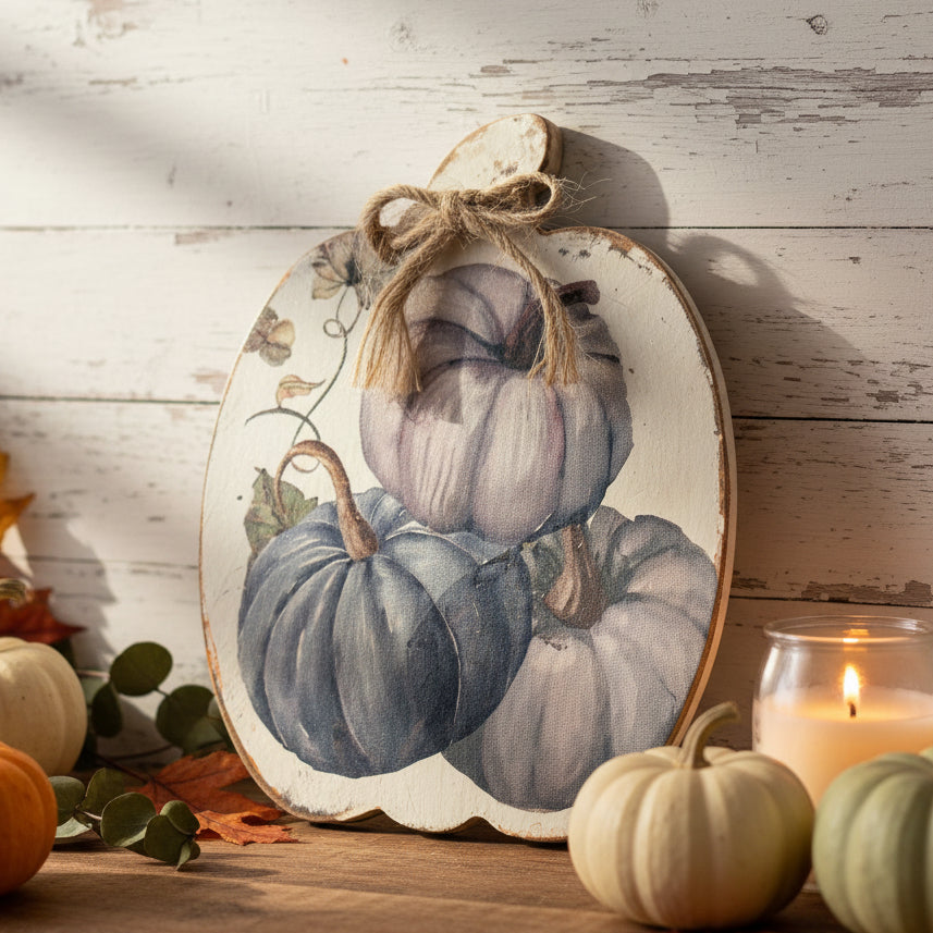 6" Wooden Pumpkins