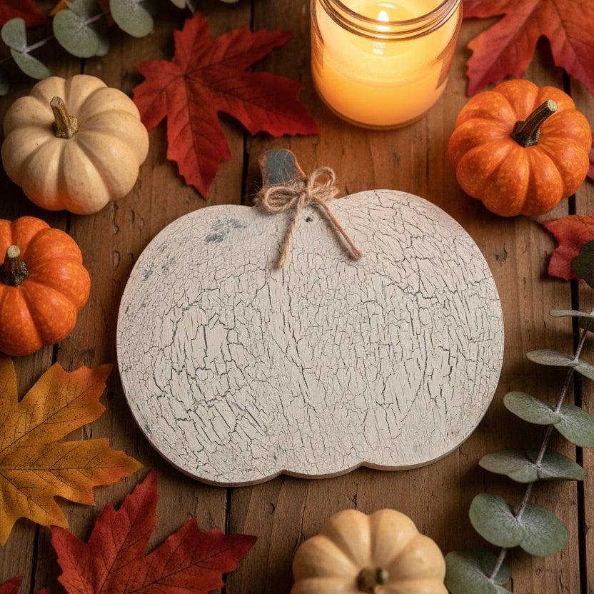 5 1/2" Wooden Pumpkins