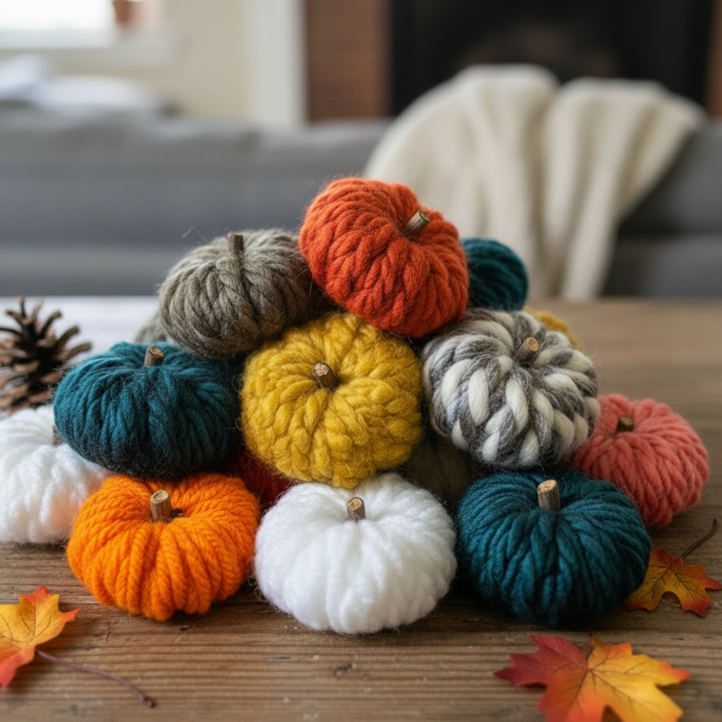 Mini Wool Pumpkins