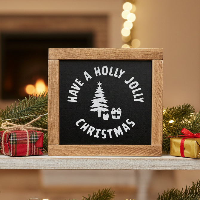 Double Sided Christmas Halloween Sign