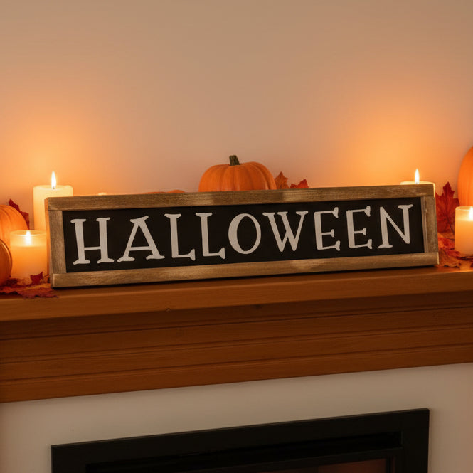 Double Sided Christmas Halloween Sign