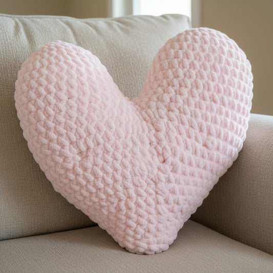 Crochet Heart Pillow