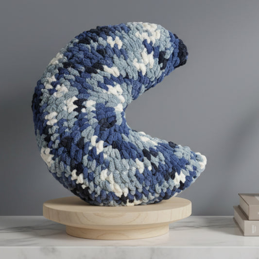 Crochet Moon Pillow