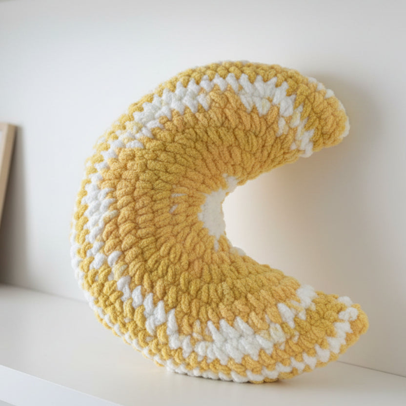 Crochet Moon Pillow