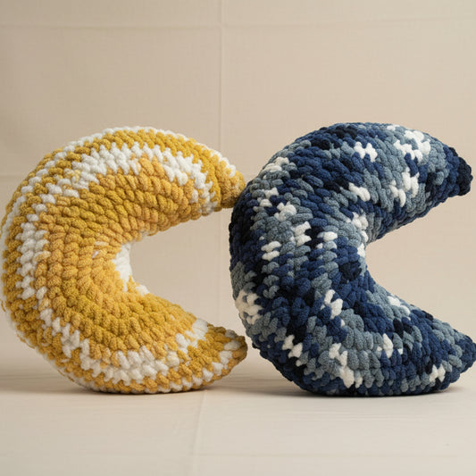 Crochet Moon Pillow