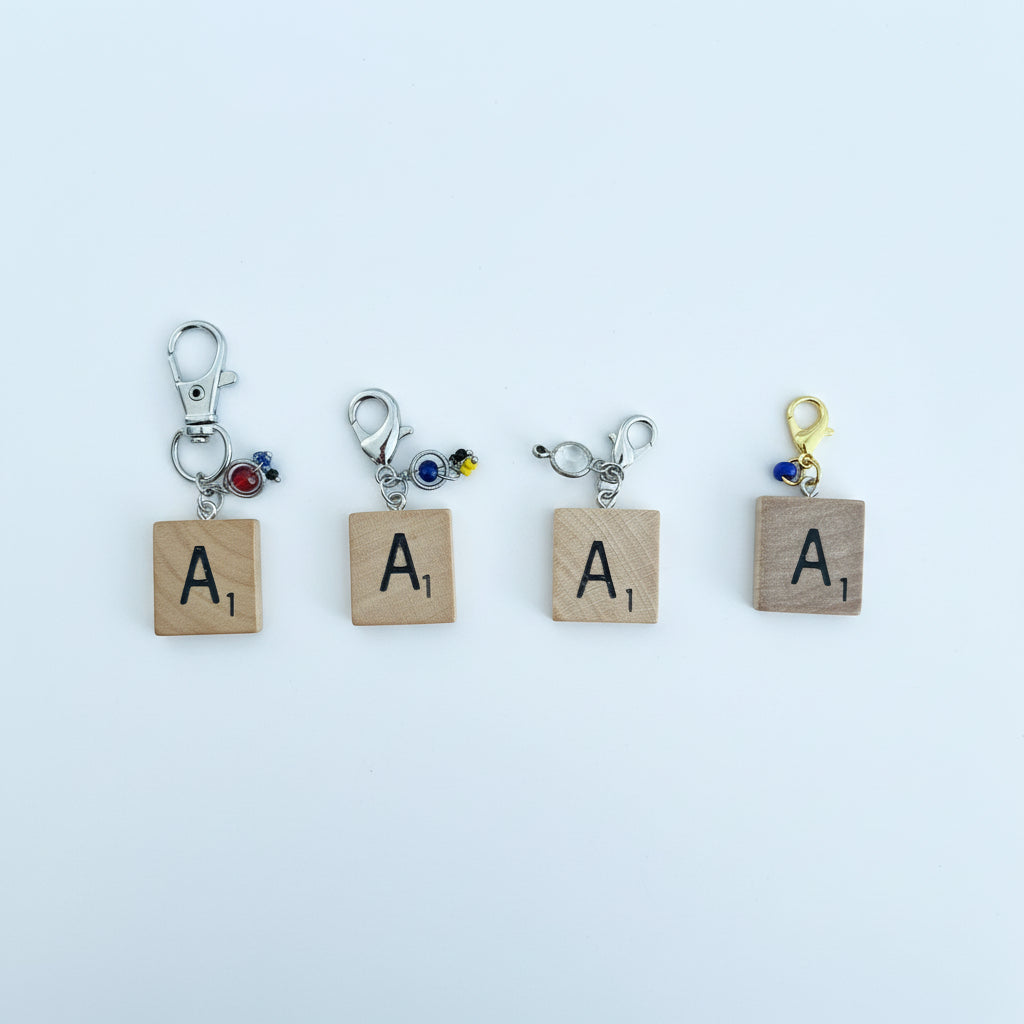 Scrabble "A" Keychains/Zipper Pulls
