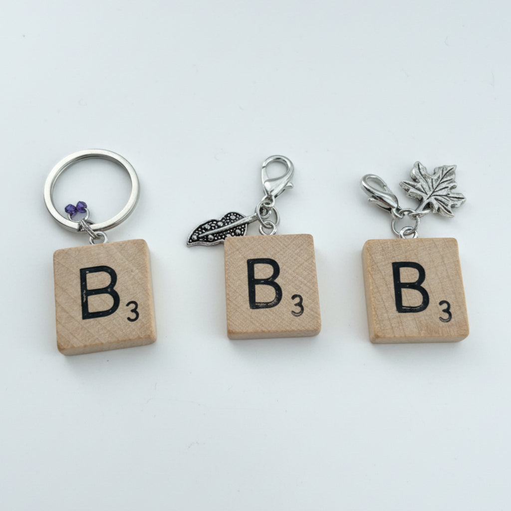 Scrabble "B" Keychains/Zipper Pulls