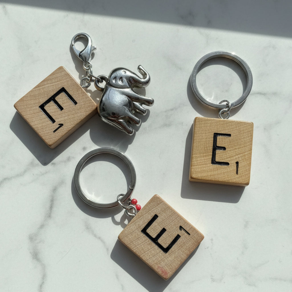 Scrabble "E" Keychains/Zipper Pulls