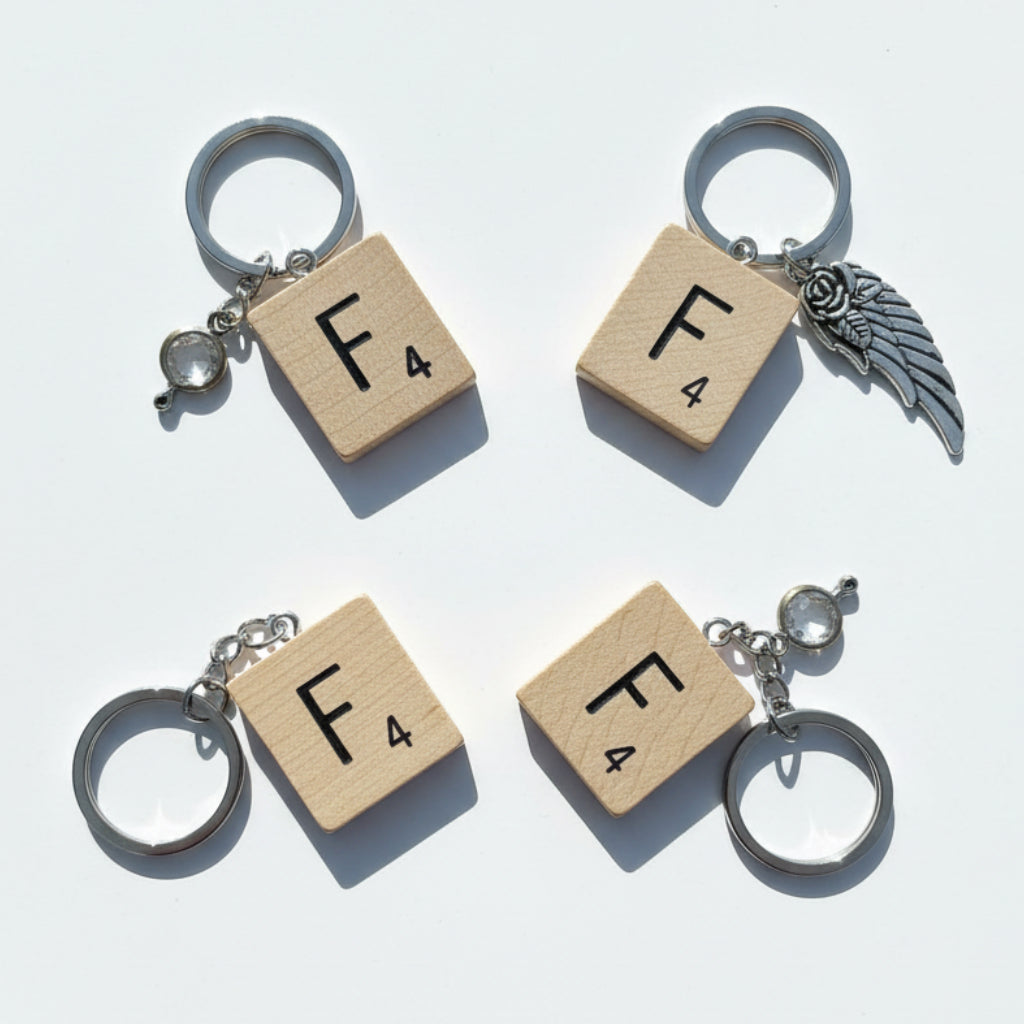 Scrabble "F" Keychains/Zipper Pulls