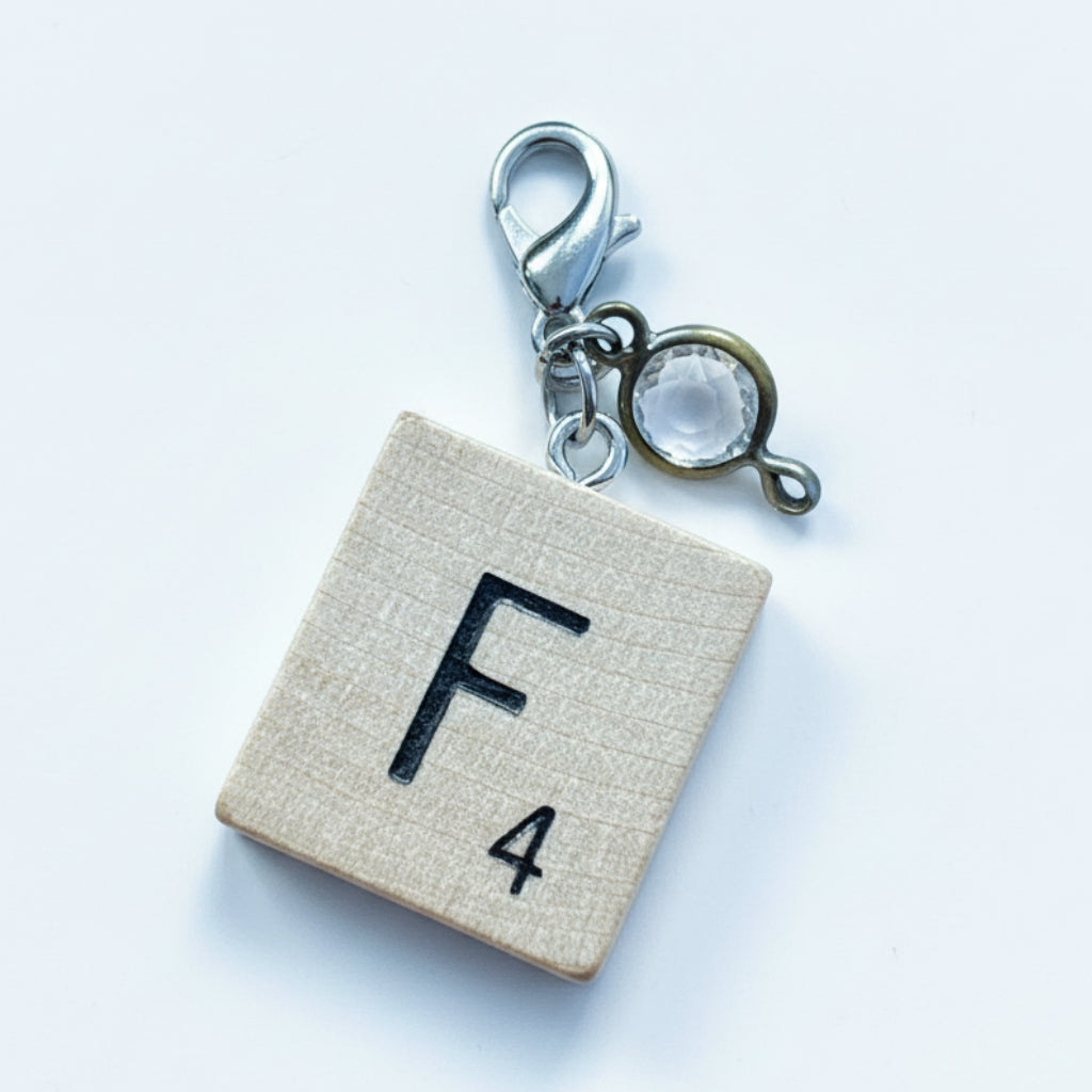 Scrabble "F" Keychains/Zipper Pulls