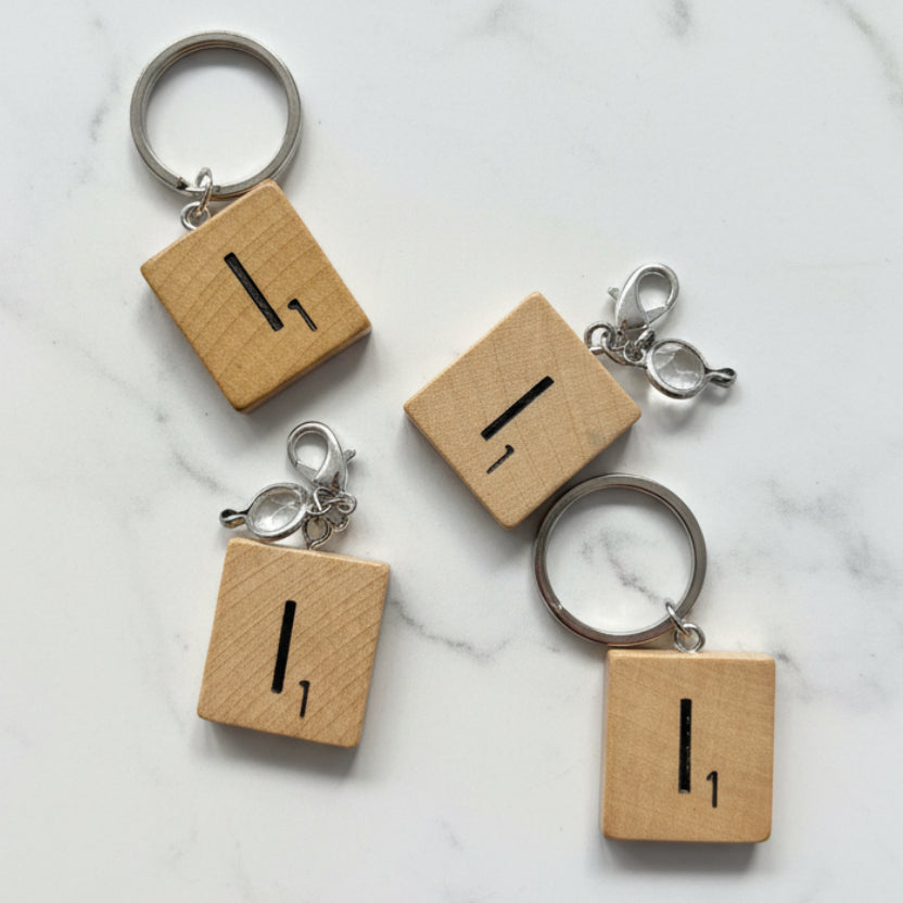Scrabble "I" Keychains/Zipper Pulls