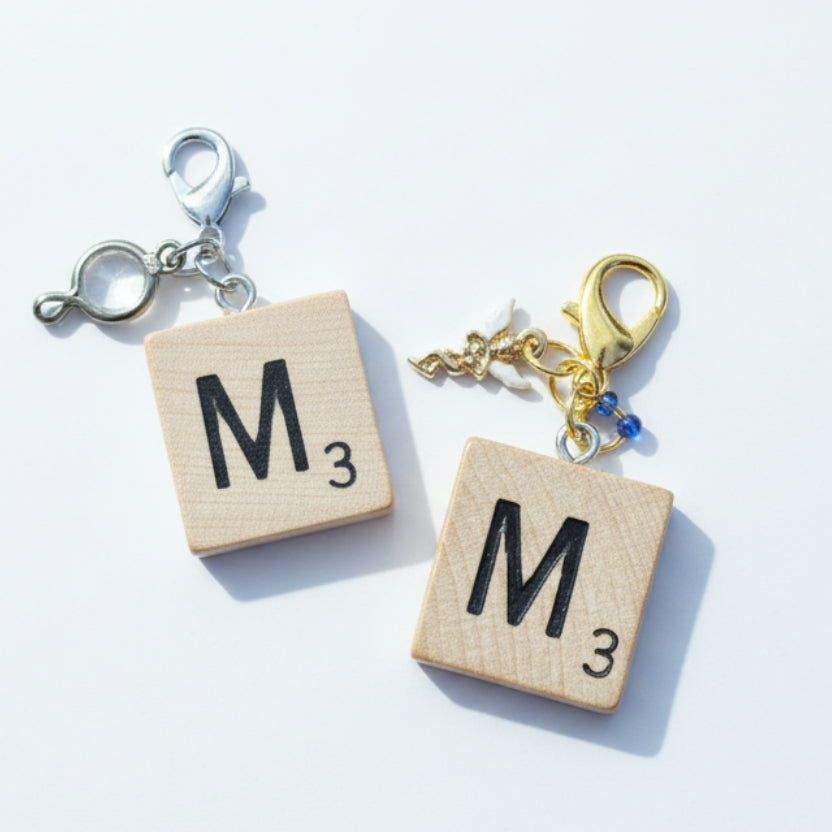 Scrabble "M" Keychains/Zipper Pulls