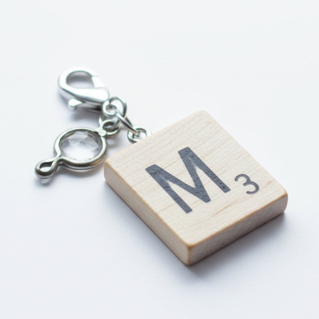 Scrabble "M" Keychains/Zipper Pulls