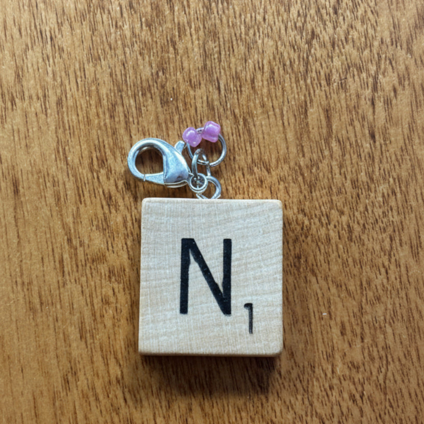 Scrabble "N" Keychains/Zipper Pulls