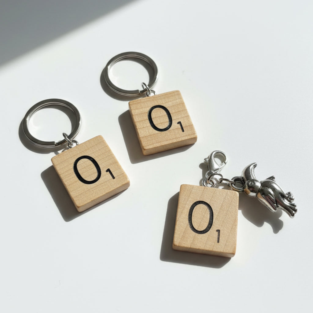 Scrabble "O" Keychains/Zipper Pulls