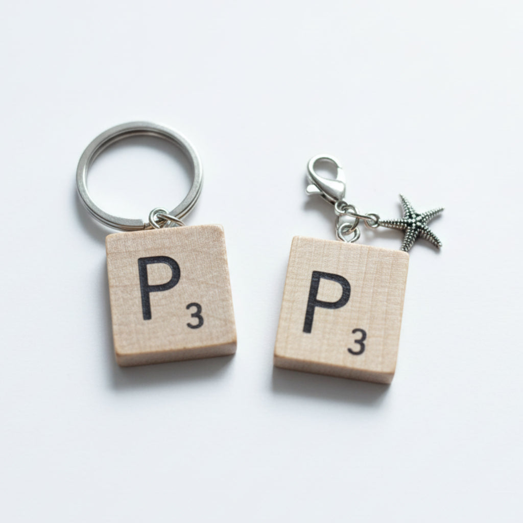 Scrabble "P" Keychains/Zipper Pulls