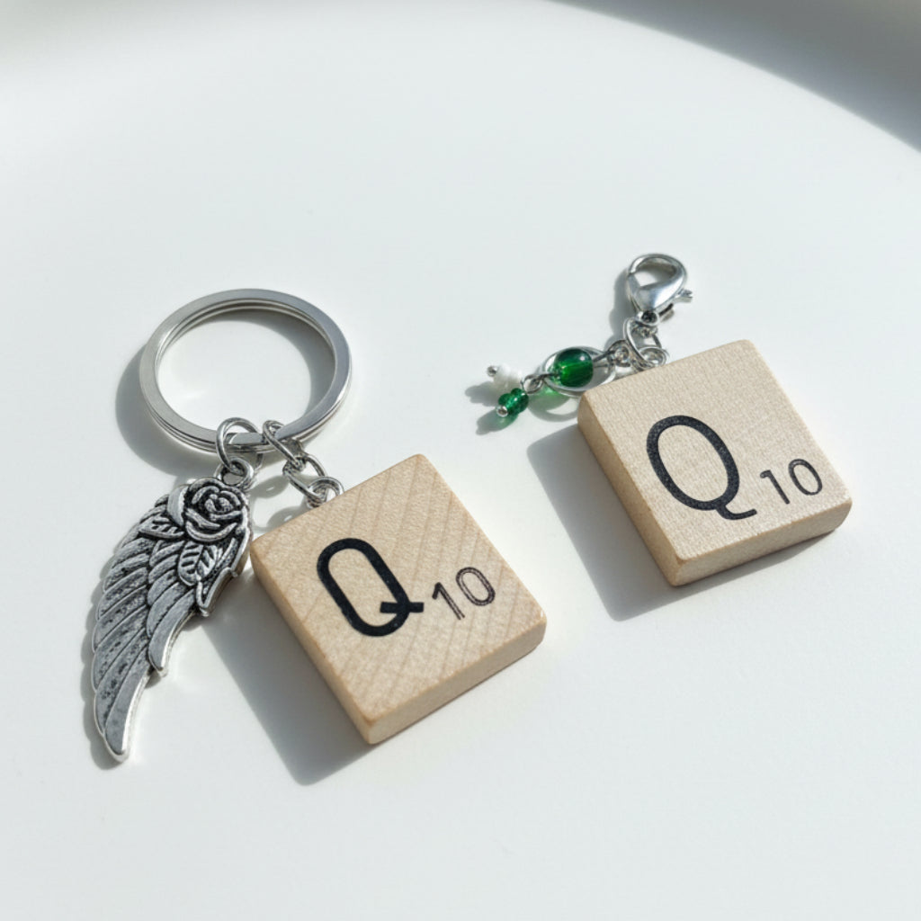 Scrabble "Q" Keychains/Zipper Pulls