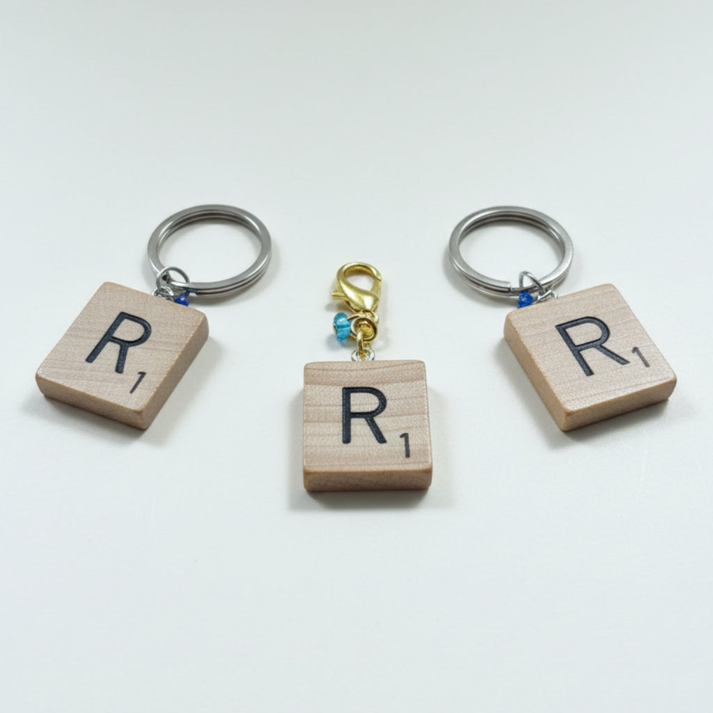 Scrabble "R" Keychains/Zipper Pulls