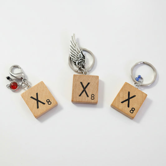 Scrabble "X" Keychains/Zipper Pulls